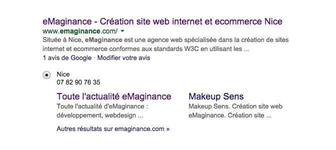 Balise Title Google SERPS eMaginance Nice