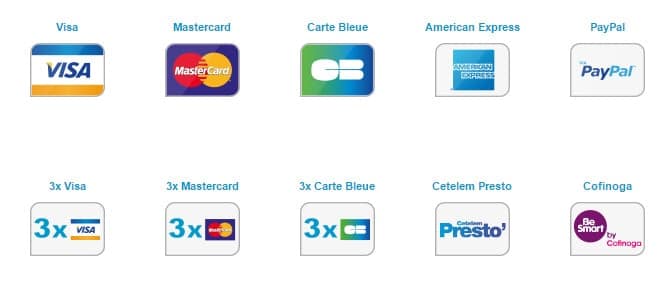 Solutions de paiement par CB, VISA, Mastercard, Paypal