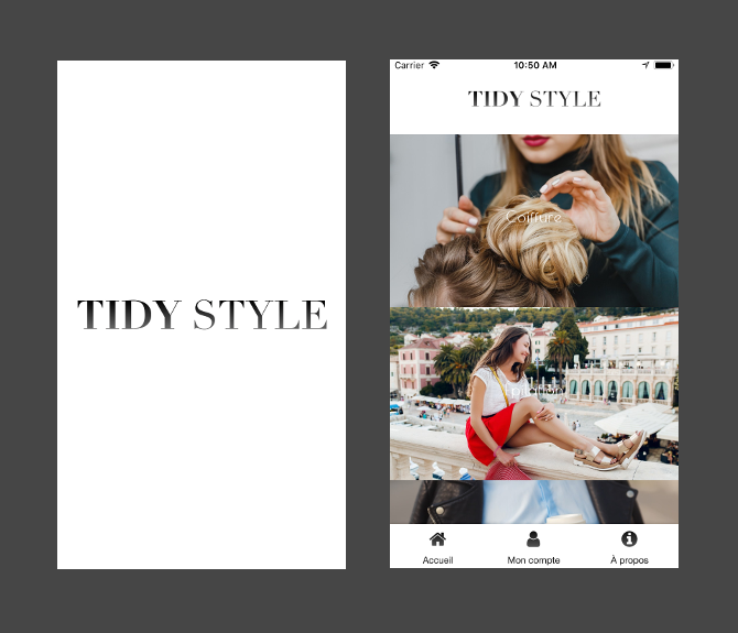 Tidy Style application iOS et Android