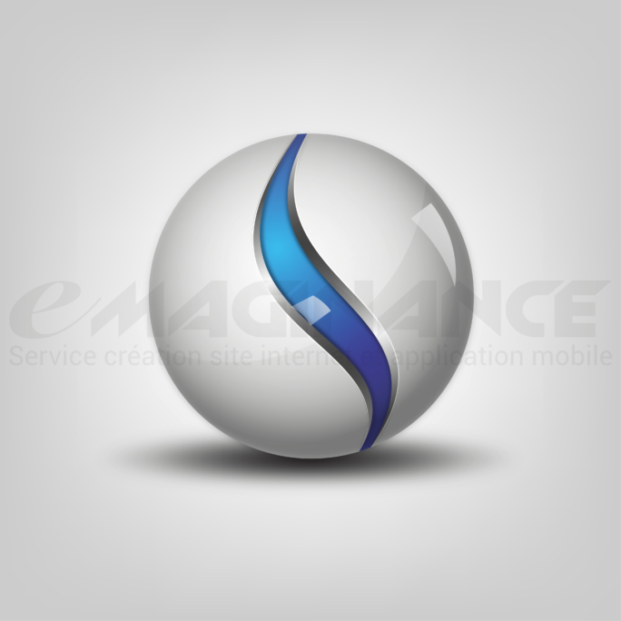 Glossy Ball 3D Logo Graphic Design