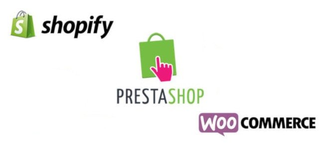 Shopify, Prestashop et Woocommerce