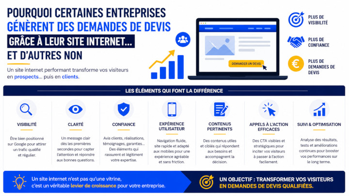 Demande de devis de création site internet