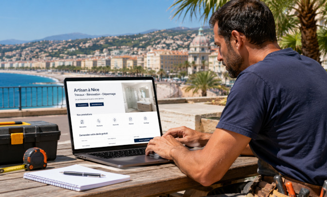 Artisan à Nice, création site web
