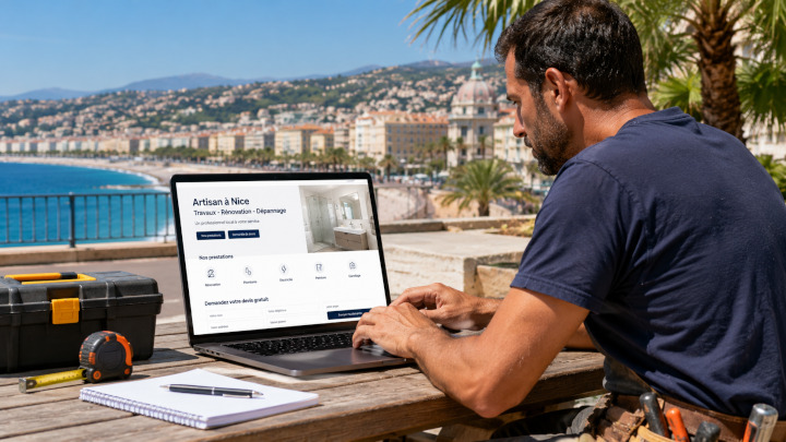 Artisan à Nice, création site web